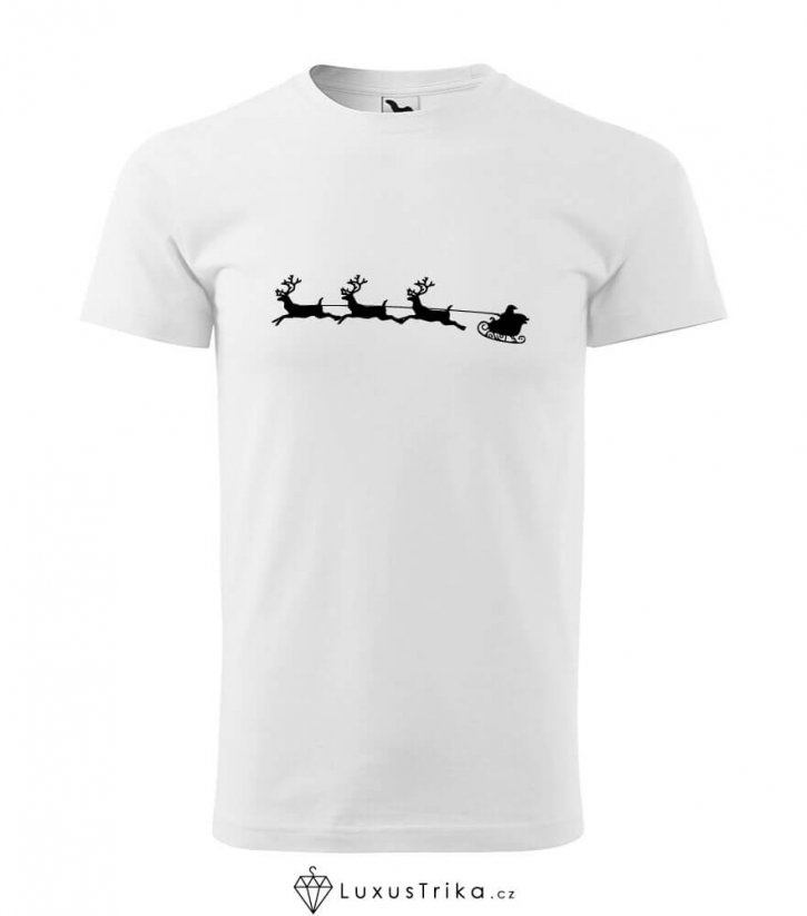 Pánské vánoční tričko Ježíšek na cestě bílé - Velikost: S