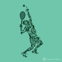 Originální motiv Tennis Mosaic mátová