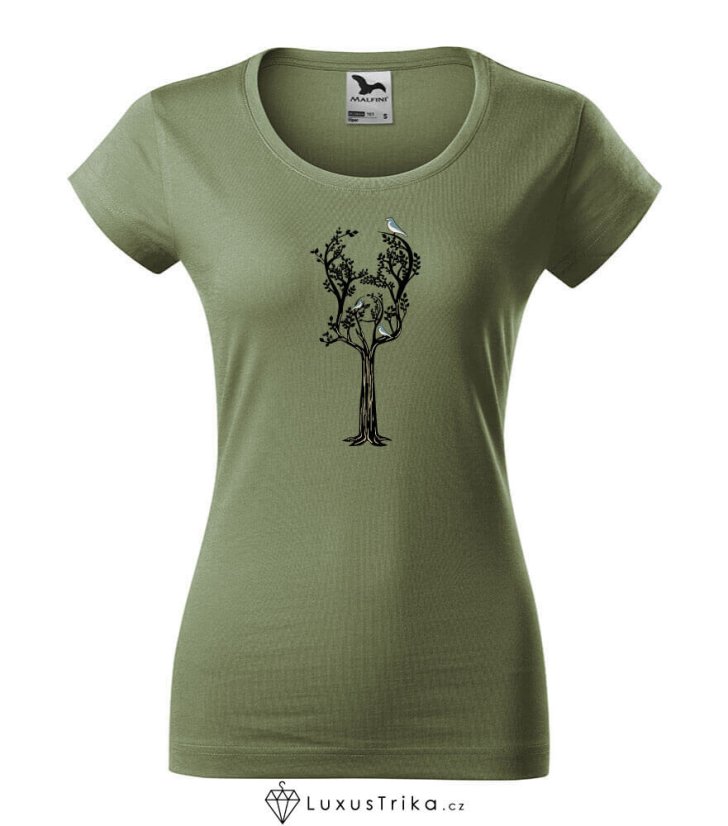 Dámské tričko Guitar Grove khaki