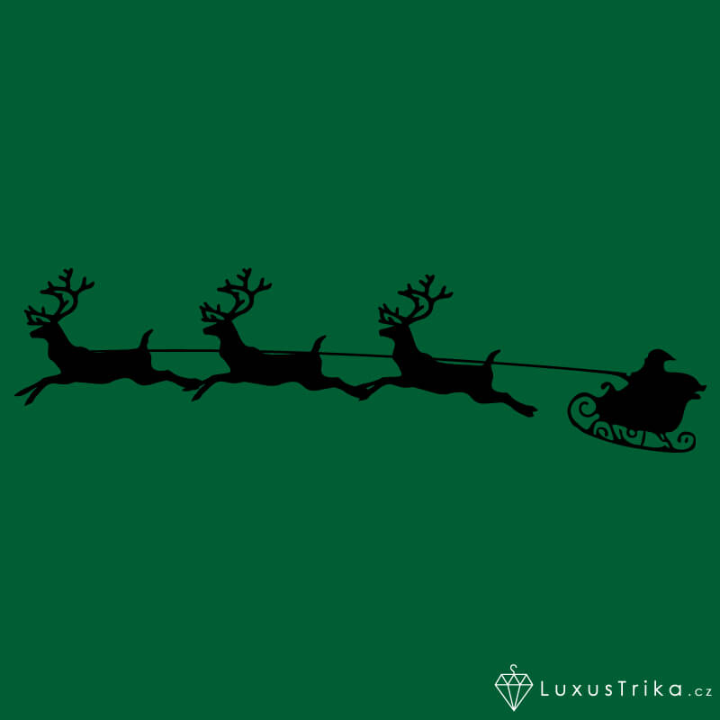Pánské vánoční tričko Ježíšek na cestě středně zelená - Velikost: L