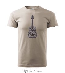 Pánské tričko Guitar Maze ledově šedá