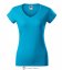 Dámské tričko FIT V-NECK bez potisku - Barva produktu: Tyrkysová, Velikost: L