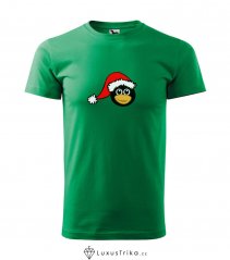 Pánské vánoční tričko Christmas penguin středně zelená