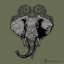 Dámské tričko Mystic Elephant - Barva produktu: Bílá, Velikost: XXL