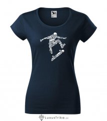 Dámské tričko Skate-man námořní modrá