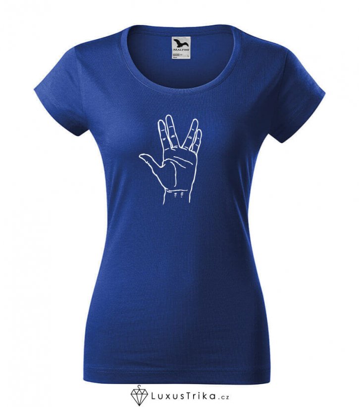 Dámské tričko SpokGreeting královská modrá - Velikost: L