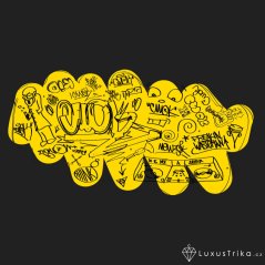 Pánské tričko Doodles tmavá břidlice