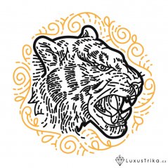 Pánské tričko Tygří ornament bílé