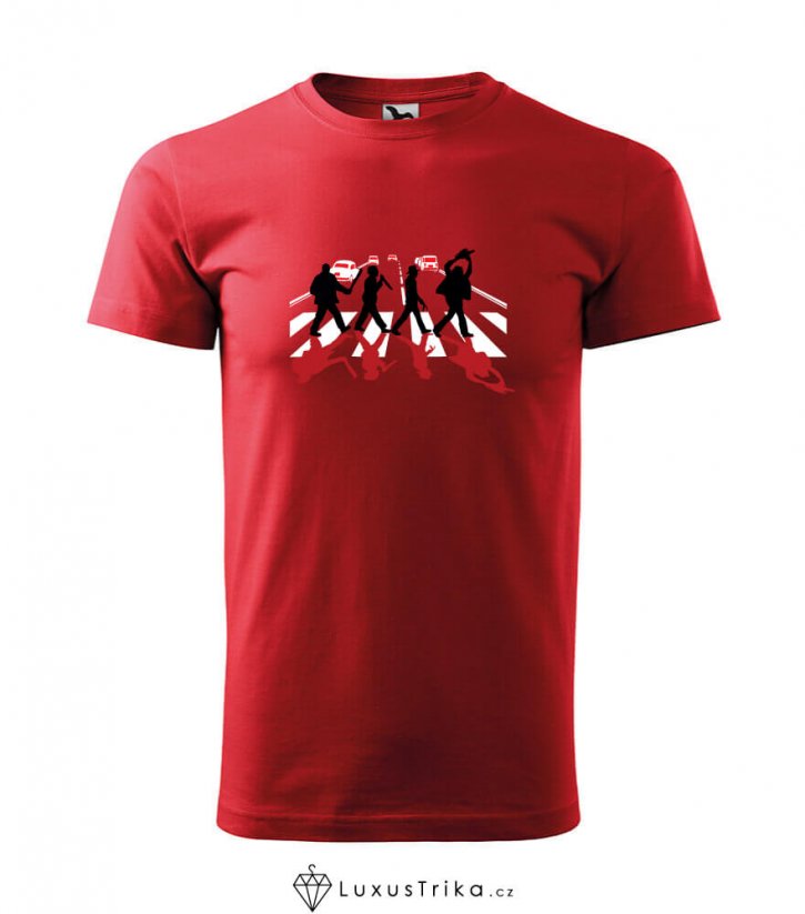 Pánské tričko Abbey Road Killers červené - Velikost: XL