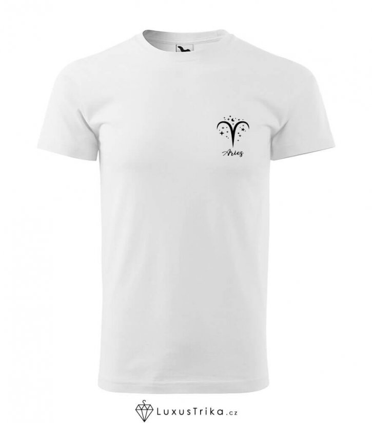 Pánské tričko znamení zvěrokruhu Beran - Barva: Bílá, Velikost: M