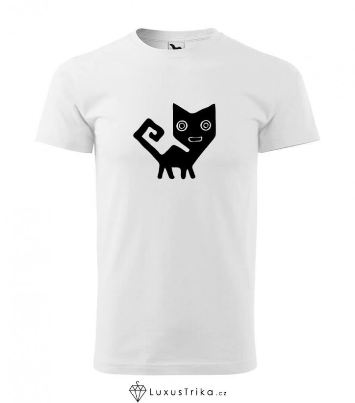 Pánské tričko Twists Cat bílé - Velikost: L