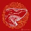 Dámské tričko Žraločí ornament červené - Velikost: XXL