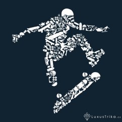 Dámské tričko Skate-man námořní modrá