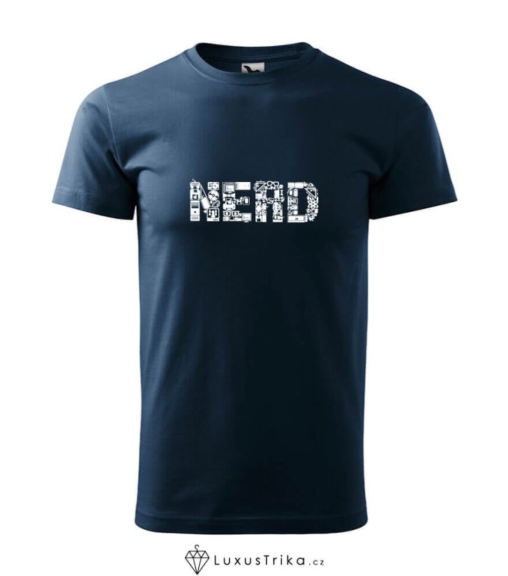 Pánské tričko Nerd námořní modrá
