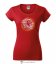 Dámské tričko Lví ornament červené - Velikost: XS