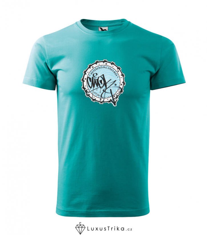 Pánské tričko Neverending Dreamer emerald - Velikost: M