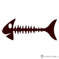 Dámské tričko Fish skeleton bílé