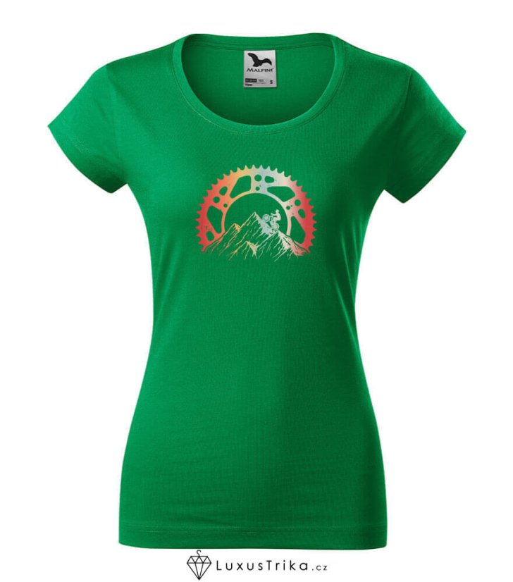 Dámské tričko Pedal to Peak - Barva produktu: Královská modrá, Velikost: XXL