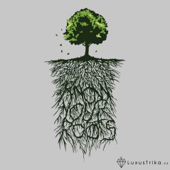 Pánské tričko My-Roots světle šedý melír