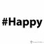 Pánské tričko hashtag Happy bílé - Velikost: XS