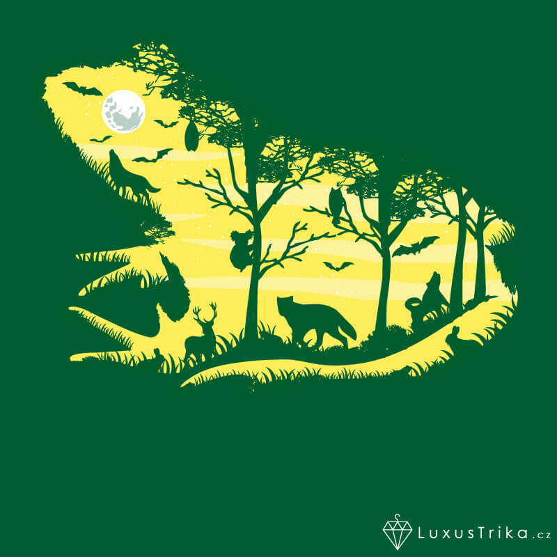Pánské tričko Froggy středně zelená - Velikost: XXL
