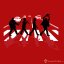 Dámské tričko Abbey Road Killers červené - Velikost: M