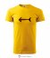 Pánské tričko Fish skeleton žluté - Velikost: S