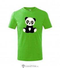 Dětské tričko Panda apple green