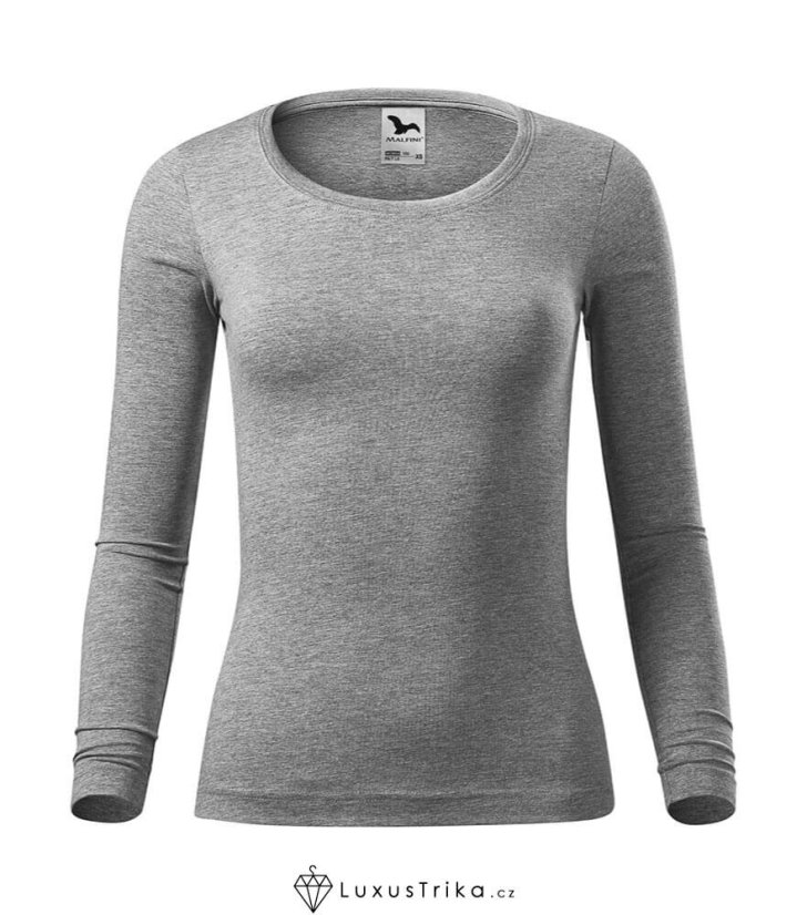 Dámské tričko FIT-T LS bez potisku - Barva produktu: Ocelově šedá, Velikost: XXL