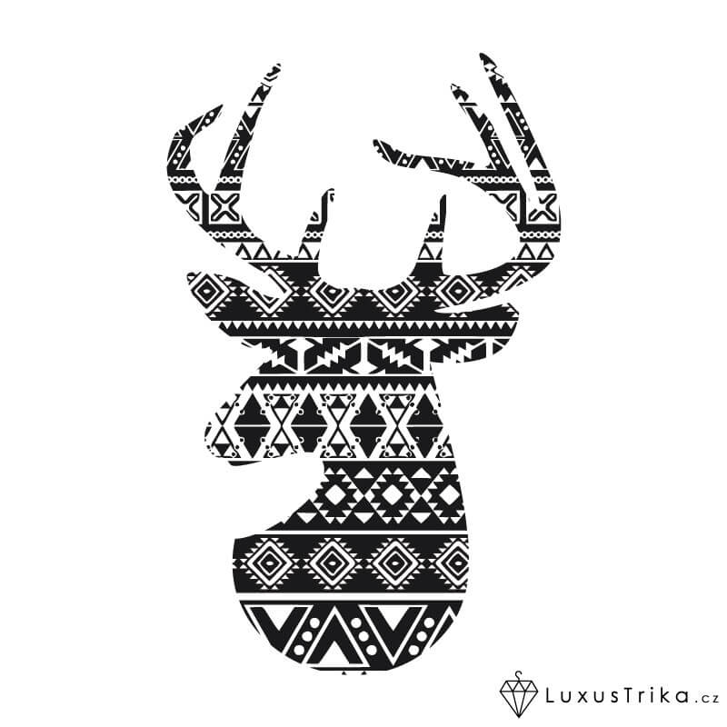 Dámské tričko Christmas deer bílé - Velikost: L