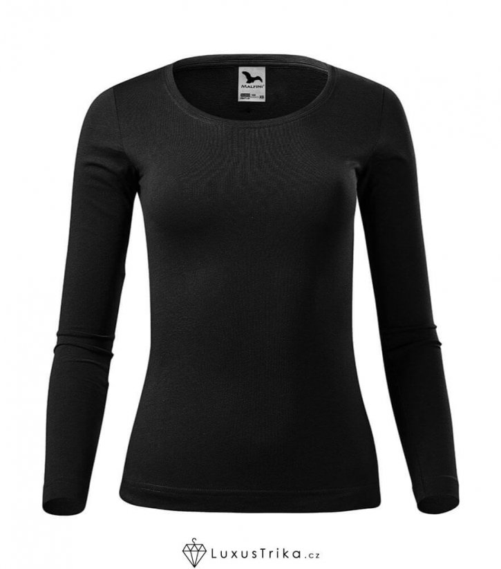 Dámské tričko FIT-T LS bez potisku - Barva produktu: Černá, Velikost: XL