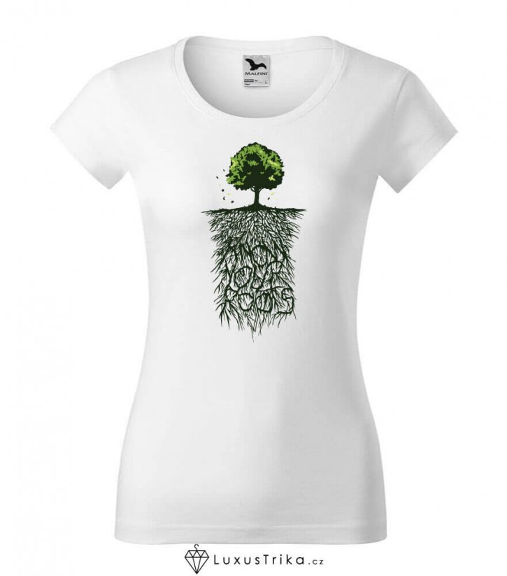 Dámské tričko My-Roots bílé - Velikost: S
