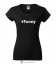 Dámské tričko hashtag Funny černé - Velikost: XL