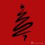 Dámské tričko Christmas tree červené - Velikost: M