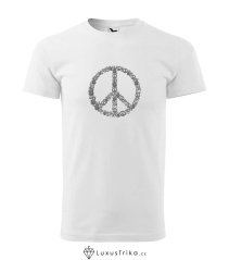Pánské tričko Hand-Peace bílé
