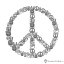 Dámské tričko Hand-Peace bílé - Velikost: XS, Umístění motivu: Na hruď (velký motiv)