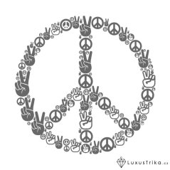 Pánské tričko Hand-Peace bílé