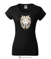 Dámské tričko Abstract Lion černé