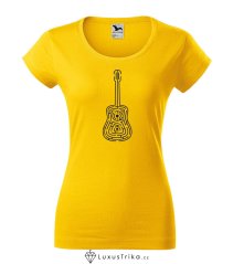 Dámské tričko Guitar Maze žluté Dámské tričko Guitar Maze žluté