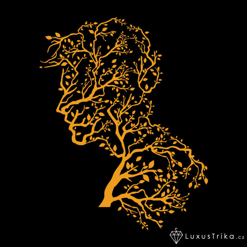 Originální dámský motiv Tree Face černé