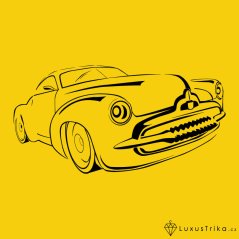 Dětské tričko Old-car žluté