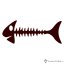 Dámské tričko Fish skeleton bílé - Velikost: S