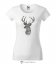 Dámské tričko The deer's mind bílé - Velikost: XXL