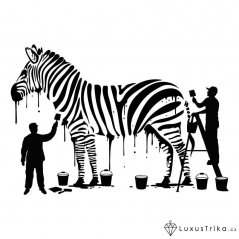 Dámské tričko Zebra drawing bílé