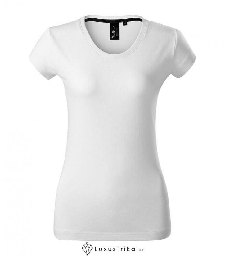 Dámské tričko EXCLUSIVE bez potisku - Barva produktu: Bílá, Velikost: L