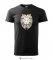 Pánské tričko Abstract Lion černé