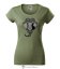 Dámské tričko Mystic Elephant - Barva produktu: Khaki, Velikost: L