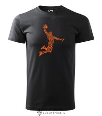 Pánské tričko Basketballový hráč ebony gray